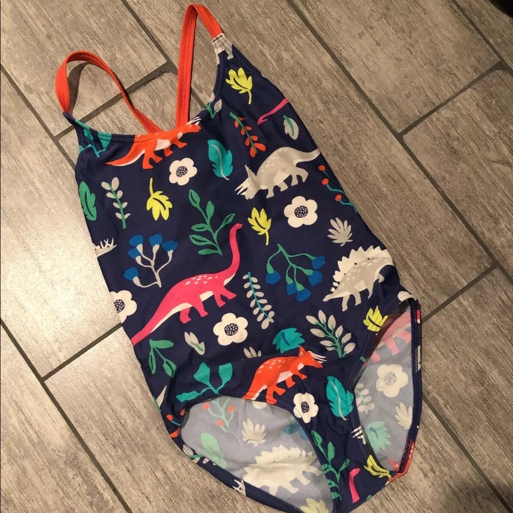 Mini Boden Girls dinosaur bathing suit. Size 9-10.